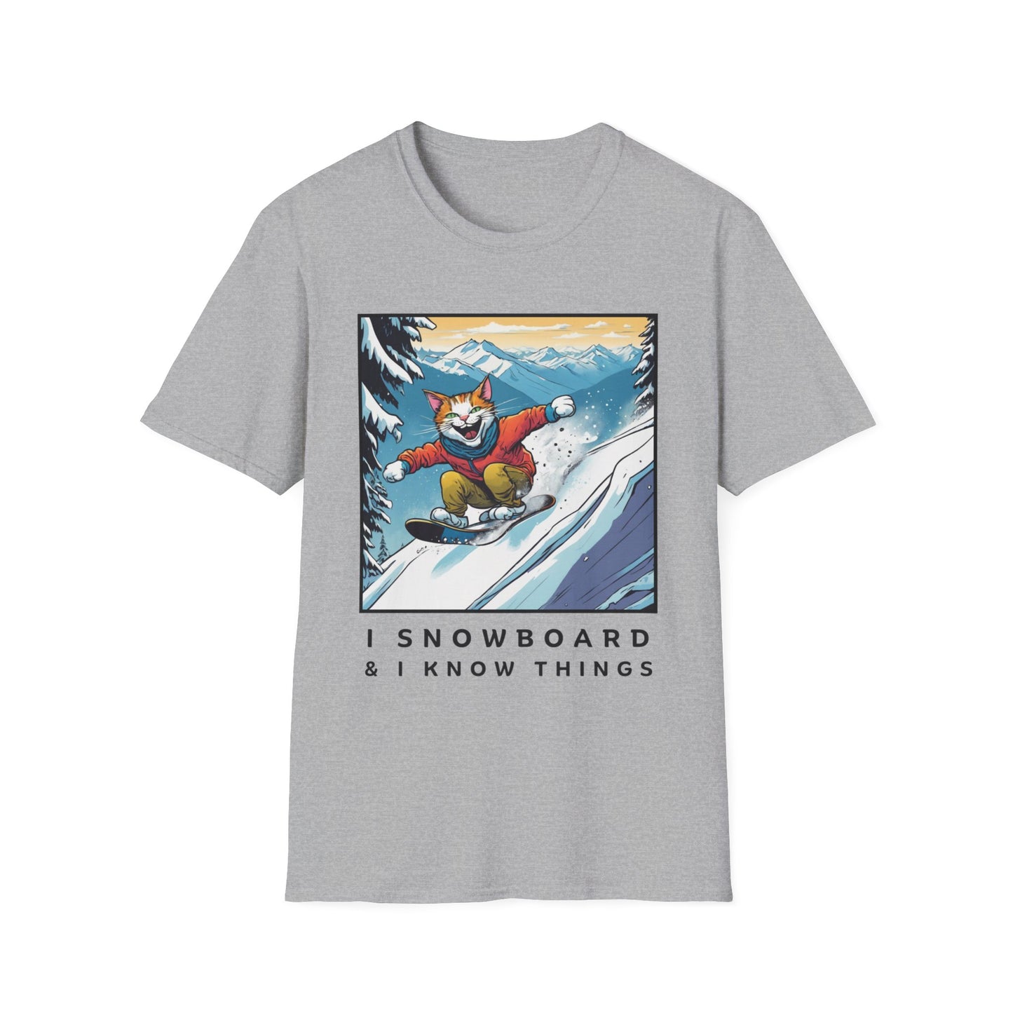 Snowboard Cat Unisex T-Shirt