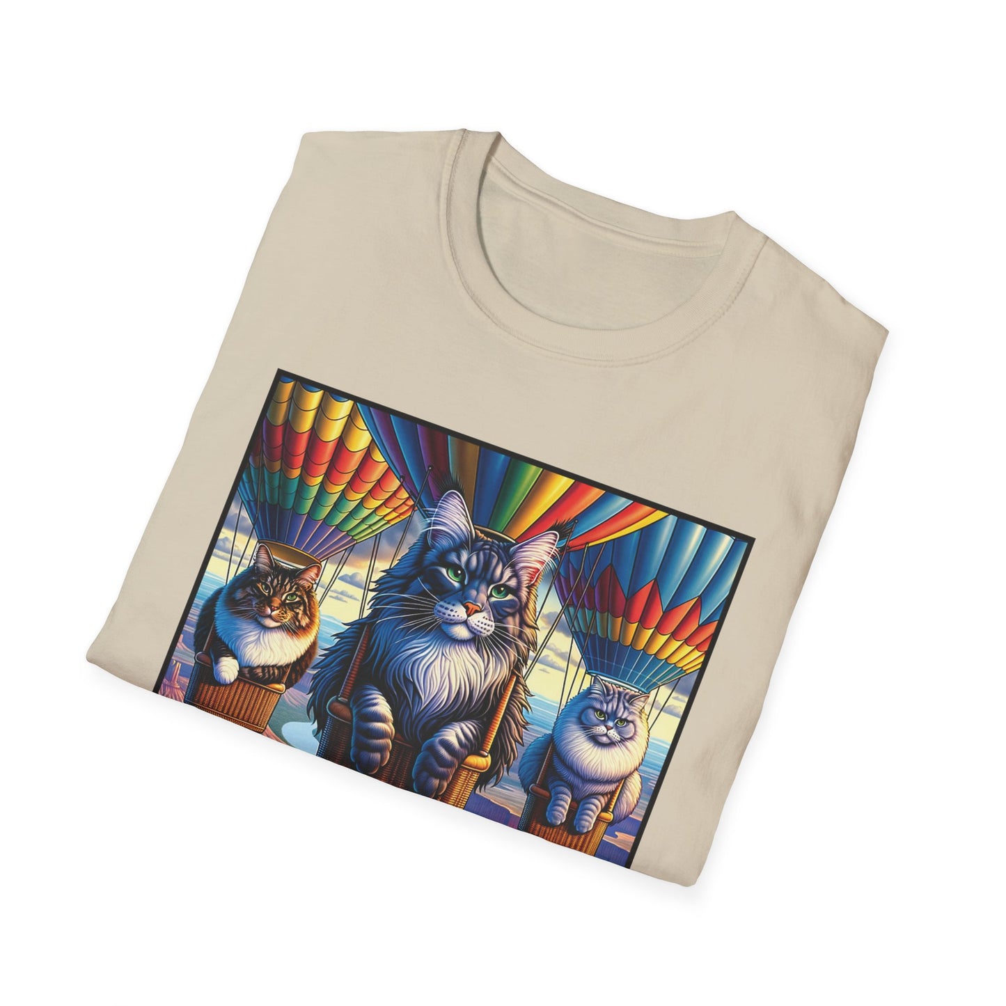 Hot Air Balloon Cats Unisex T-Shirt