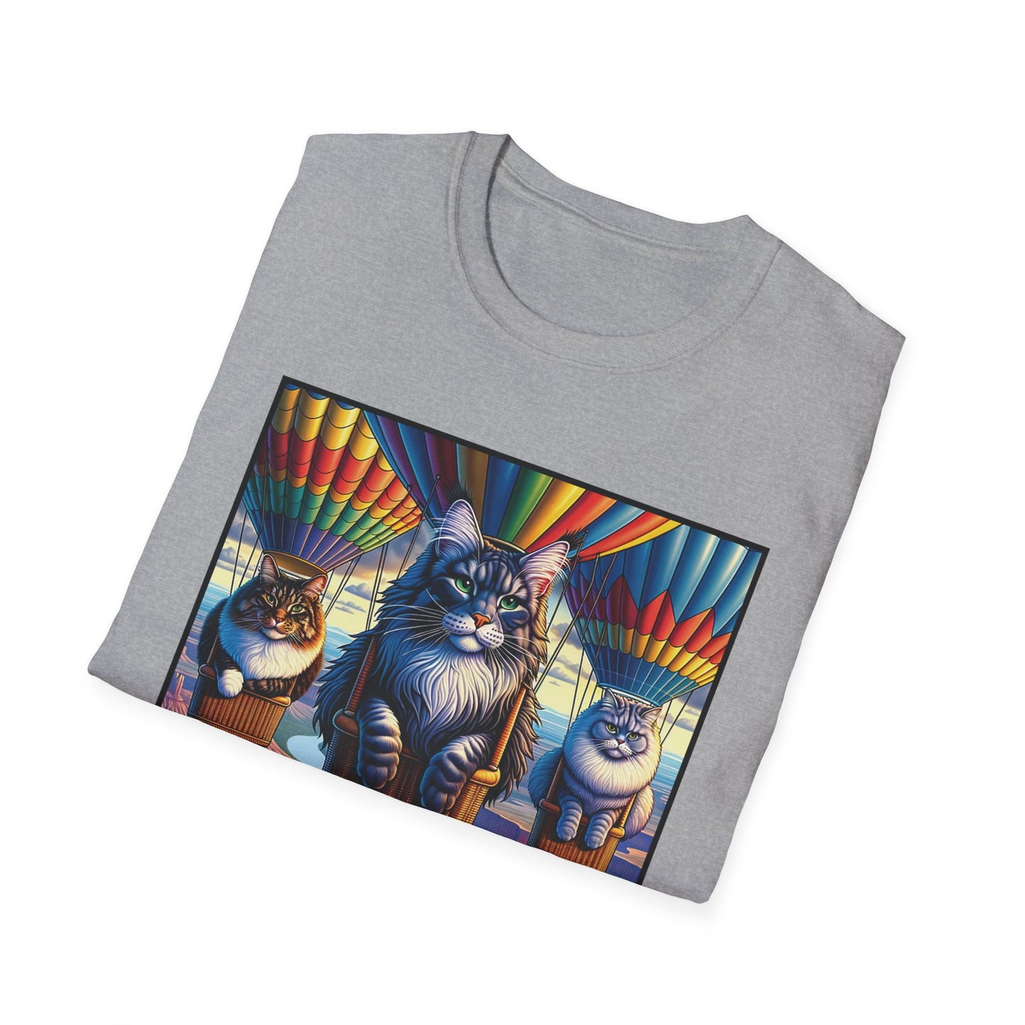 Hot Air Balloon Cats Unisex T-Shirt